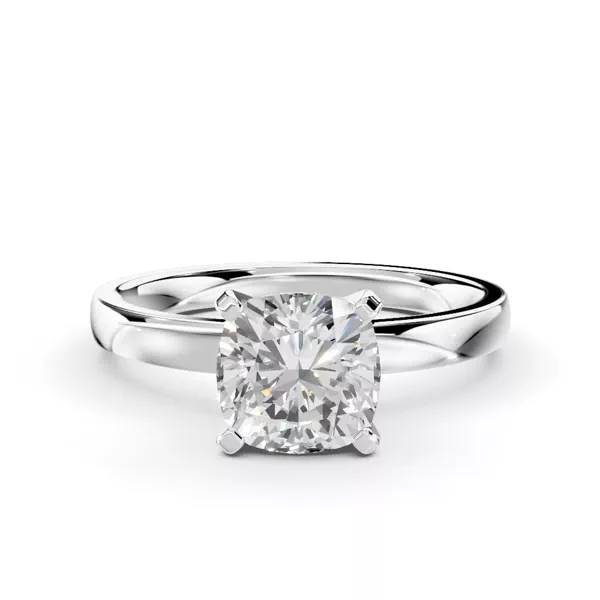 Linda Comfort-Fit Engagement Ring (2mm) With 1.6 Carat Cushion Diamond