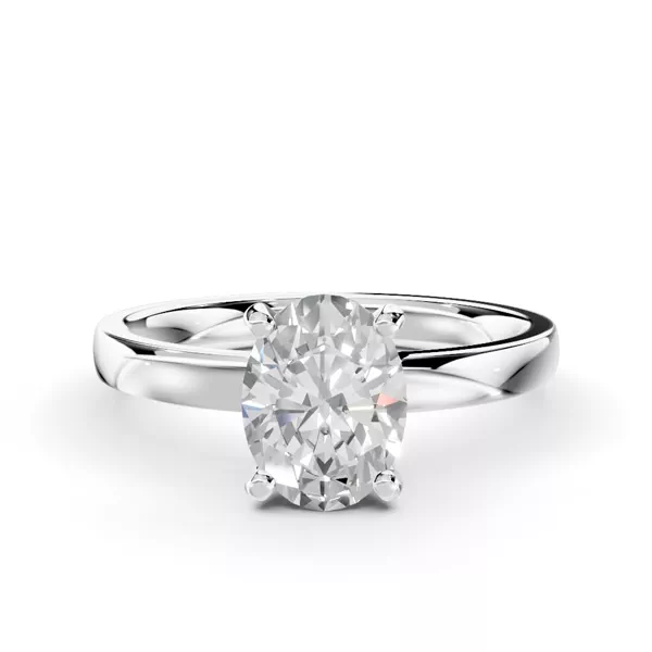 Linda Comfort-Fit Engagement Ring (2mm) With 1.03 Carat Oval Diamond