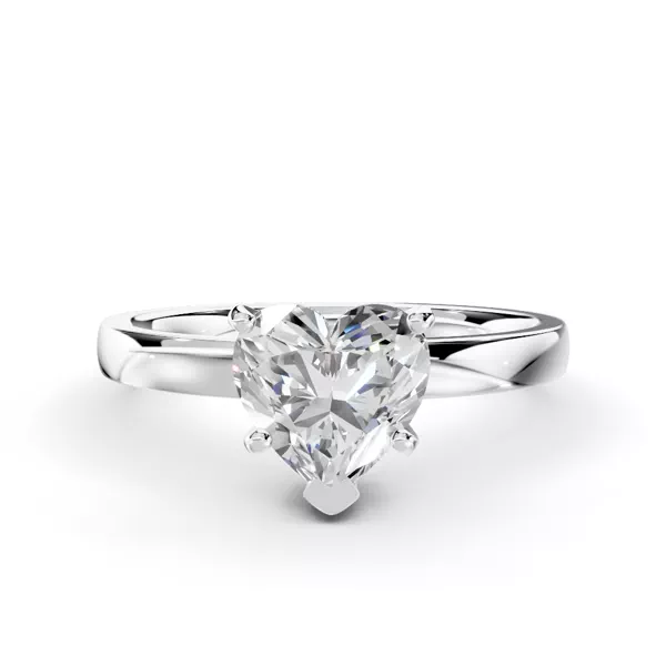 Linda Comfort-Fit Engagement Ring (2mm) With 1.03 Carat Heart Diamond
