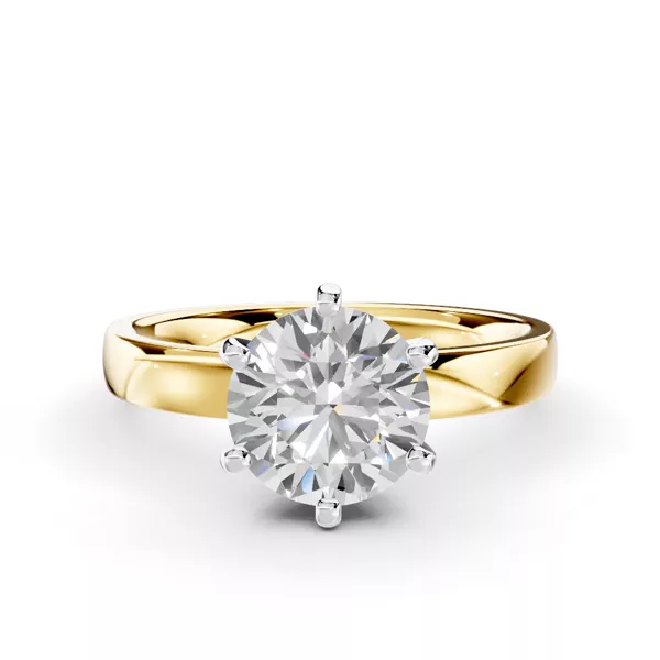 Boda Six-Prong Comfort-Fit Ring (2.5mm)