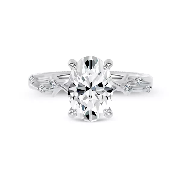 Vionne Vine Engagement Ring With 1 Carat Round Diamond