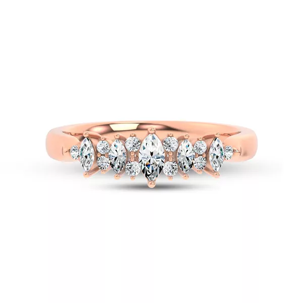 Almita Marquise And Round Diamond Band