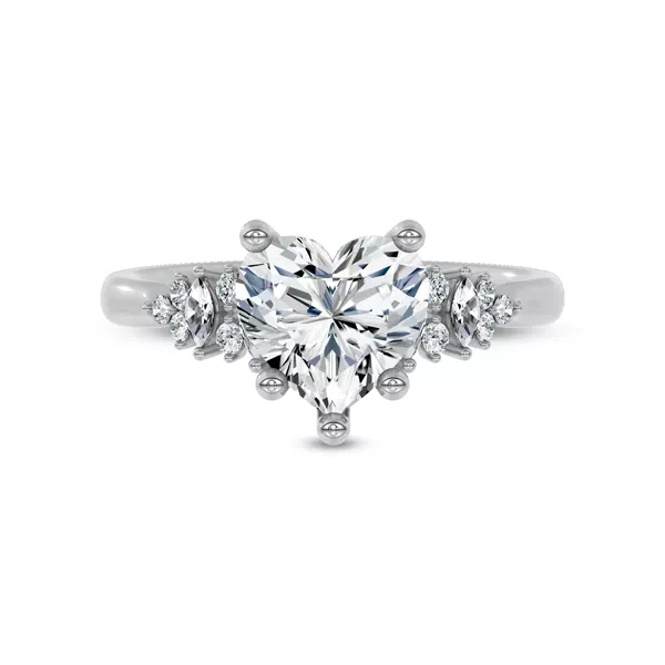 Almita Marquise And Round Diamond Engagement Ring