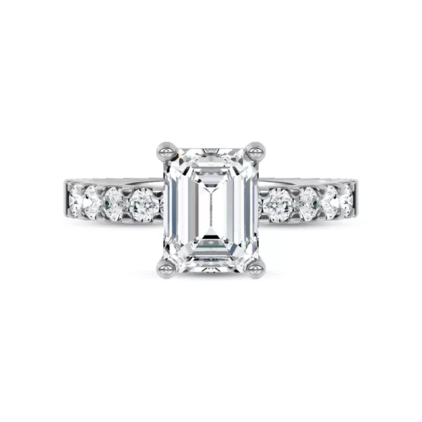 Jules Classic Lab Engagement Ring (1/2ct. tw.) With 1.01 Carat Emerald Diamond
