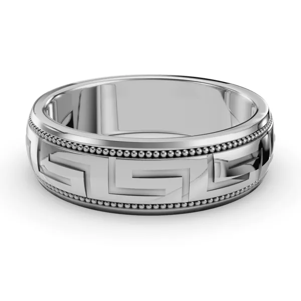 Fancy Carved Diamond Cut Band (5mm)