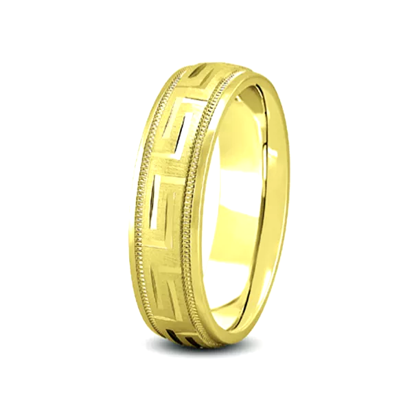 Fancy Carved Diamond Cut Band (6mm)