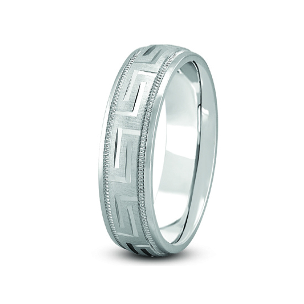 Fancy Carved Diamond Cut Band (8mm)
