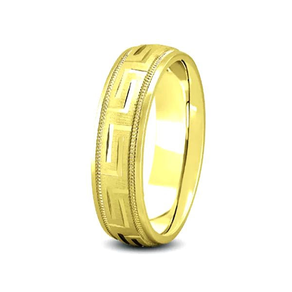 Fancy Carved Diamond Cut Band (8mm)