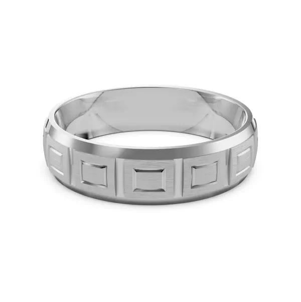 Square Diamond Cut Carved Band (5mm)