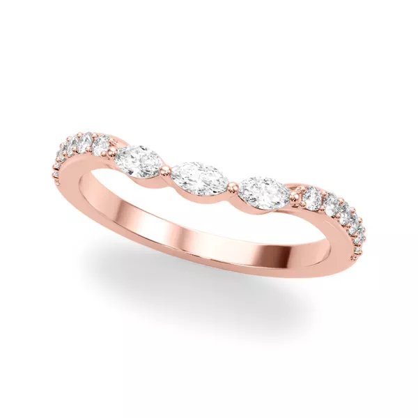 Candelia Marquise Contoured Lab Diamond Band