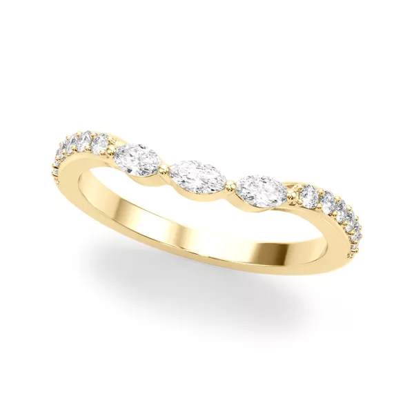 Candelia Marquise Contoured Lab Diamond Band