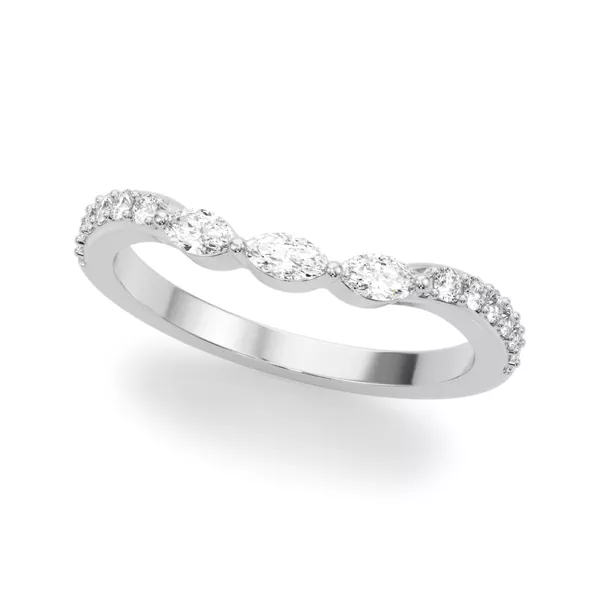 Candelia Marquise Contoured Lab Diamond Band