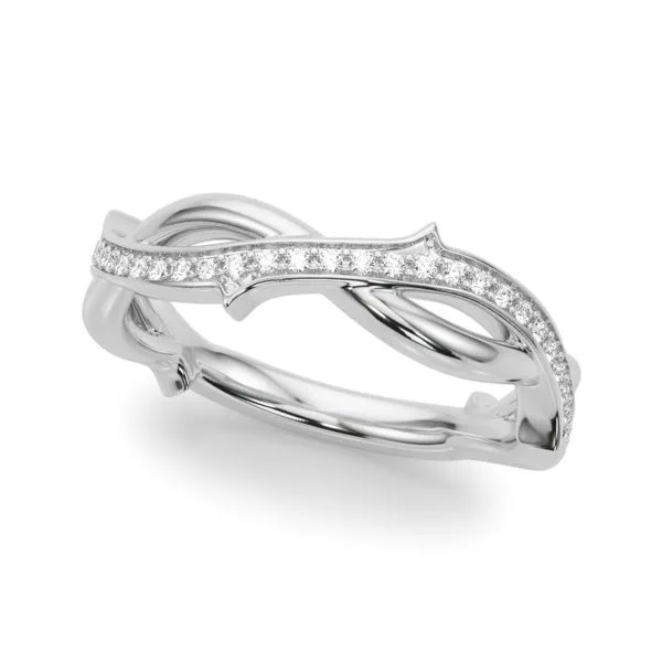 Lucienne Twisted Vine Pavé Band