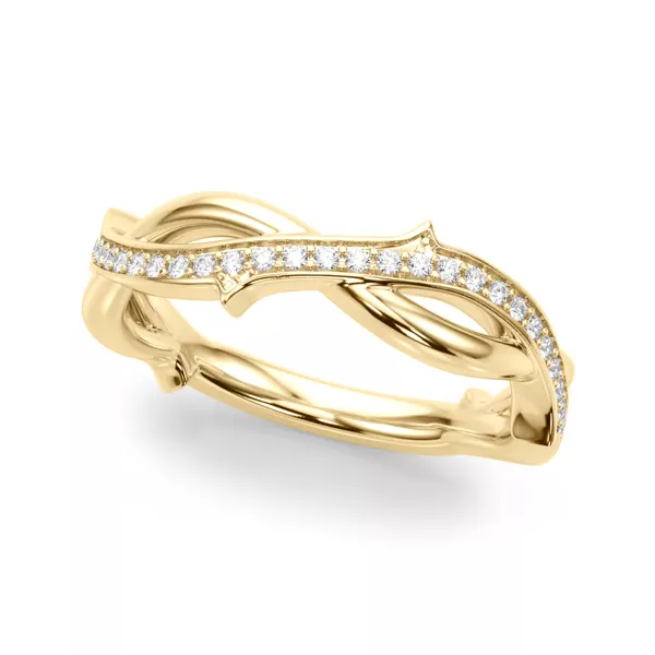 Lucienne Twisted Vine Pavé Band