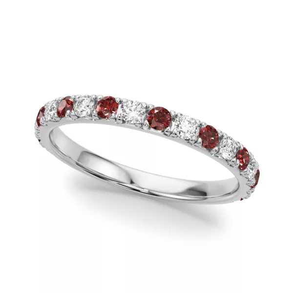 Riley Classic Diamond & Ruby Band