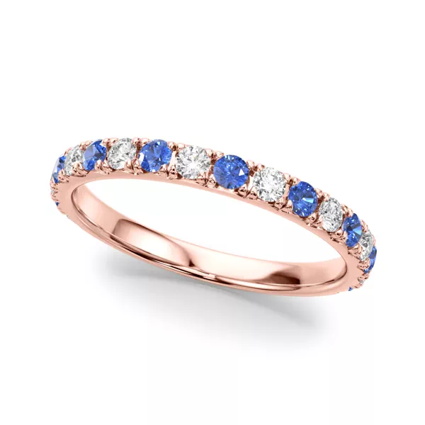 Riley Classic Diamond & Sapphire Band