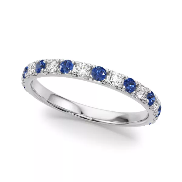 Riley Classic Diamond & Sapphire Band