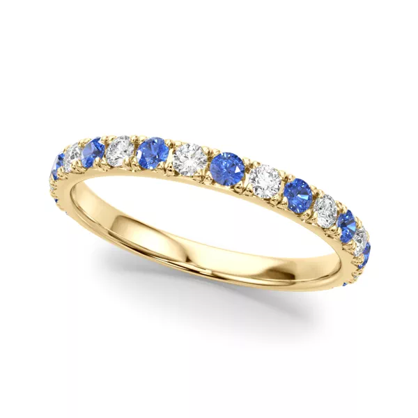 Riley Classic Diamond & Sapphire Band