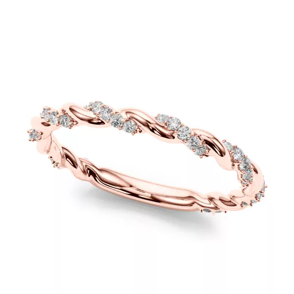 Freya Lab Diamond Twist Wedding Band