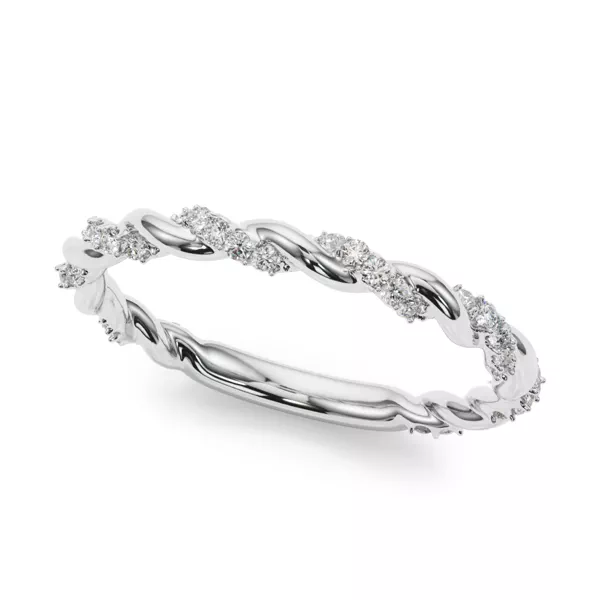 Freya Lab Diamond Twist Wedding Band