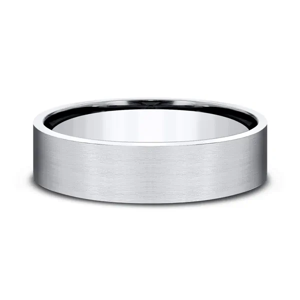 Cobalt Satin Finish Flat Comfort-Fit Band (6mm)