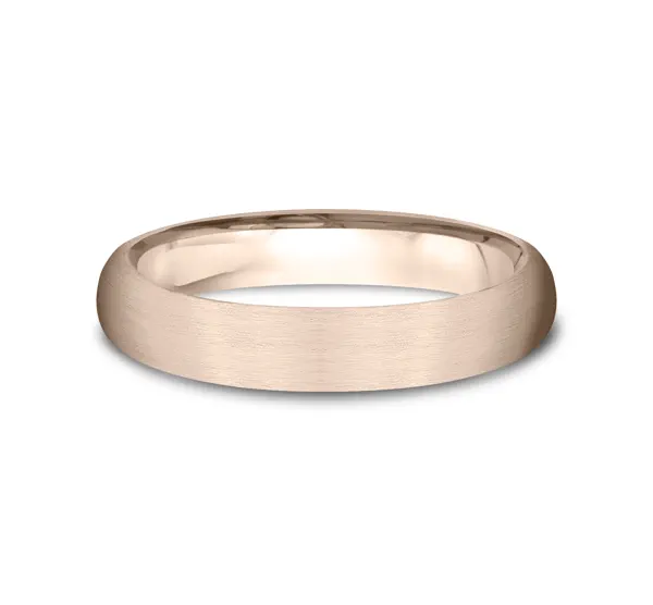 Low Dome Comfort-Fit Satin Finish Band (4mm)