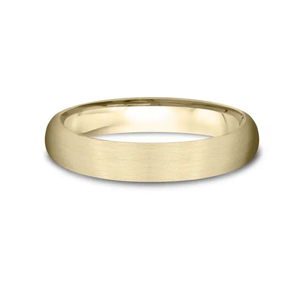 Low Dome Comfort-Fit Satin Finish Band (4mm)
