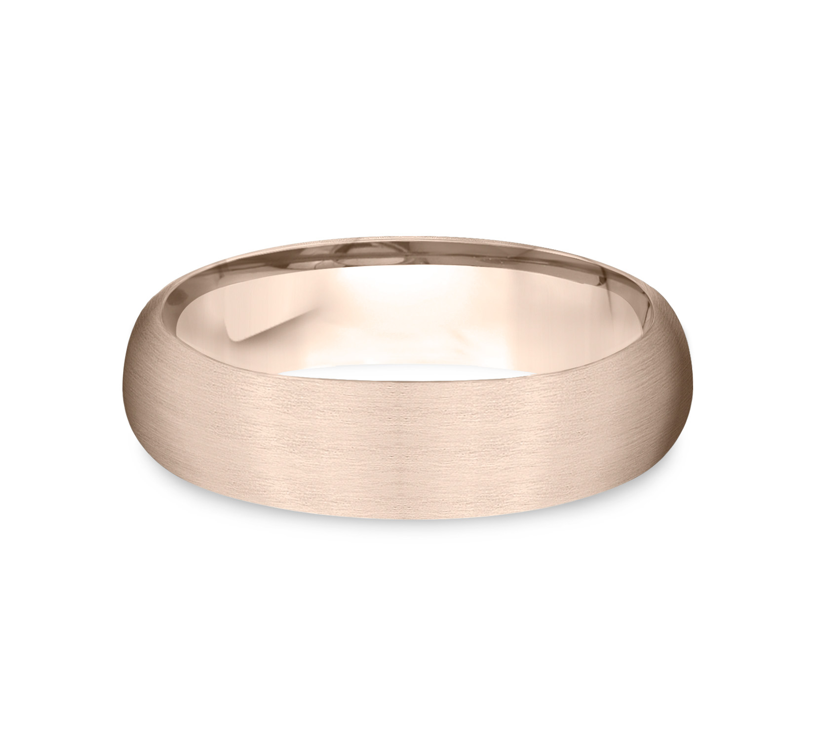 Low Dome Comfort-Fit Satin Finish Band (6mm)