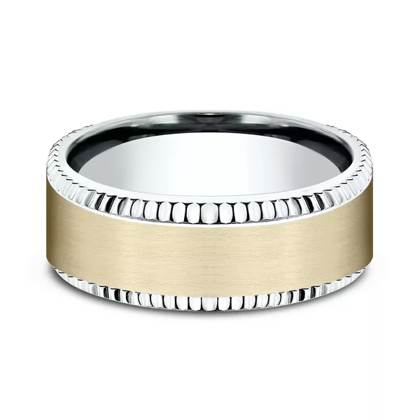 Bastion Fluted Bevel Comfort-Fit Band (8mm)