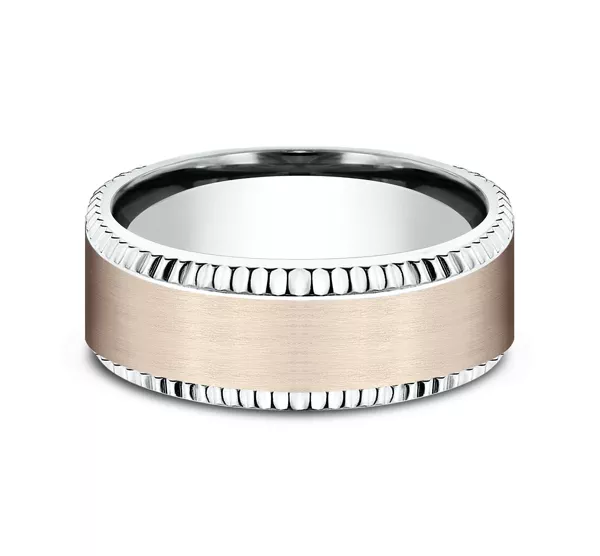 Bastion Fluted Bevel Comfort-Fit Band (8mm)