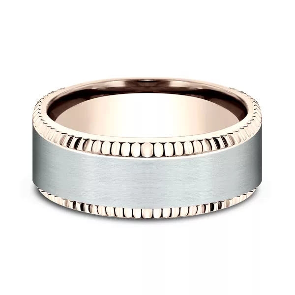 Bastion Fluted Bevel Comfort-Fit Band (8mm)