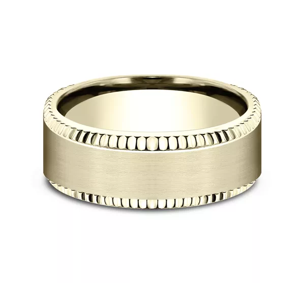 Bastion Fluted Bevel Comfort-Fit Band (8mm)