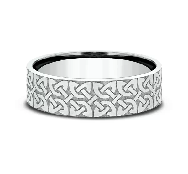 Celtic Knotwork Flat Comfort-Fit Band (7mm)