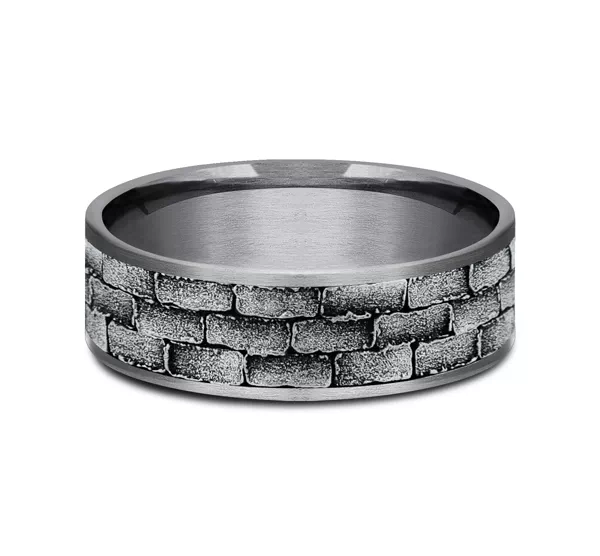 Masonry Gold & Tantalum Comfort-Fit Band (7.5mm)