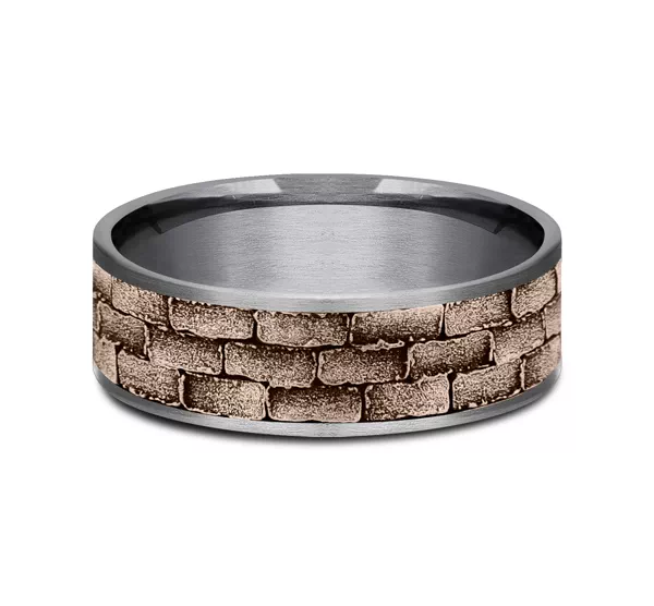 Masonry Gold & Tantalum Comfort-Fit Band (7.5mm)