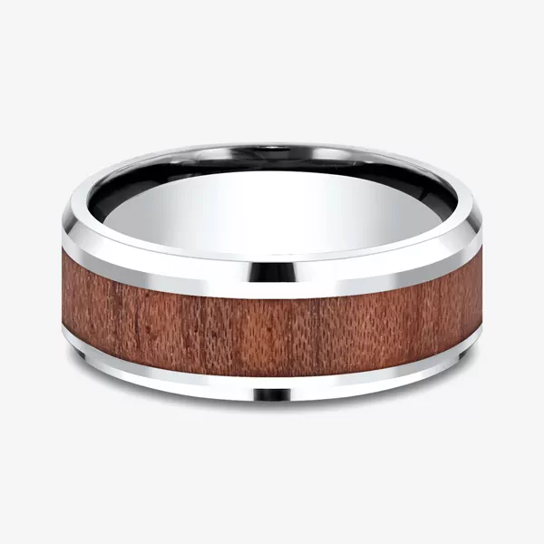 Cobalt Woodgrain Inlay Band (8mm)