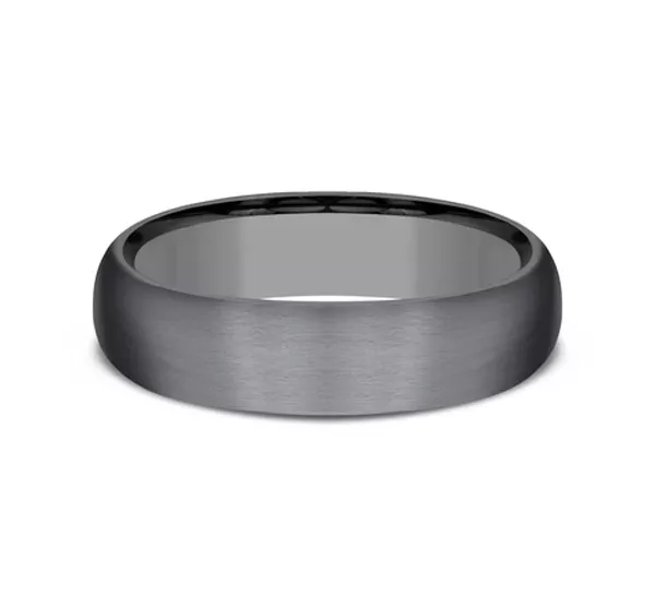 Midnight Satin Dome Comfort-Fit Band (6mm)