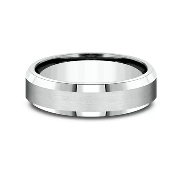 Satin Bevel Edge Comfort-Fit Band (6mm)