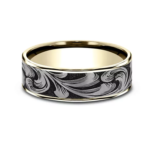 Ironflow Engraved Comfort-Fit Band (6.5mm)