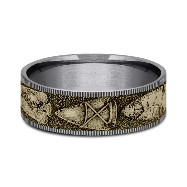 Arrowstone Two-Tone Comfort-Fit Band (7.5mm)