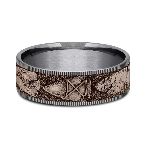 Arrowstone Two-Tone Comfort-Fit Band (7.5mm)