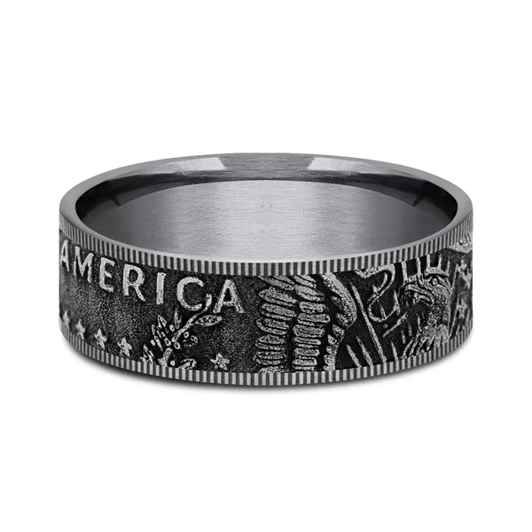 Liberty Coin-Edge Tantalum Comfort-Fit Band (8mm)