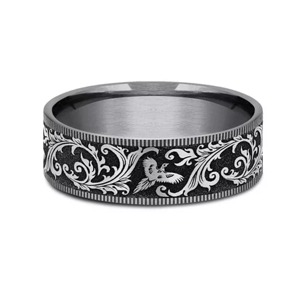 Midnight Pheasant Comfort-Fit Band (7.5mm)