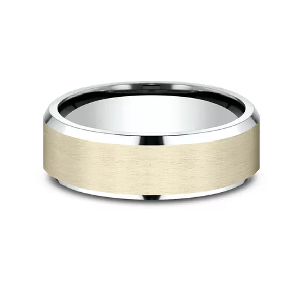 Satin Finish Beveled Edge Comfort Fit Band (7mm)