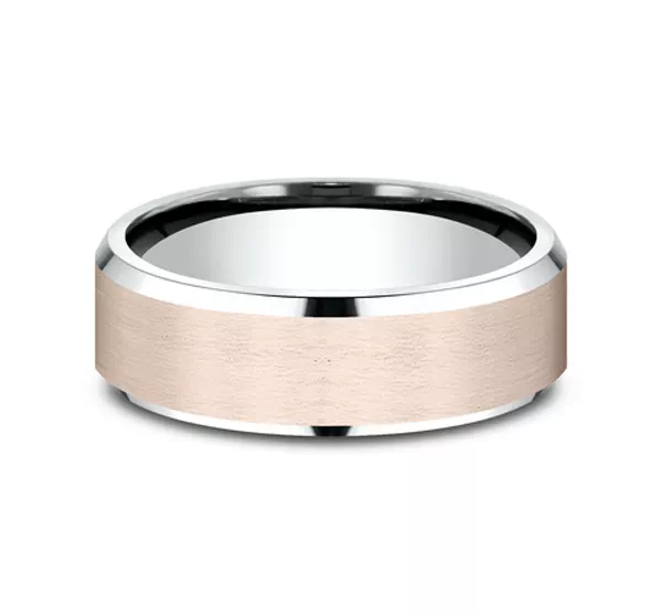 Satin Finish Beveled Edge Comfort Fit Band (7mm)