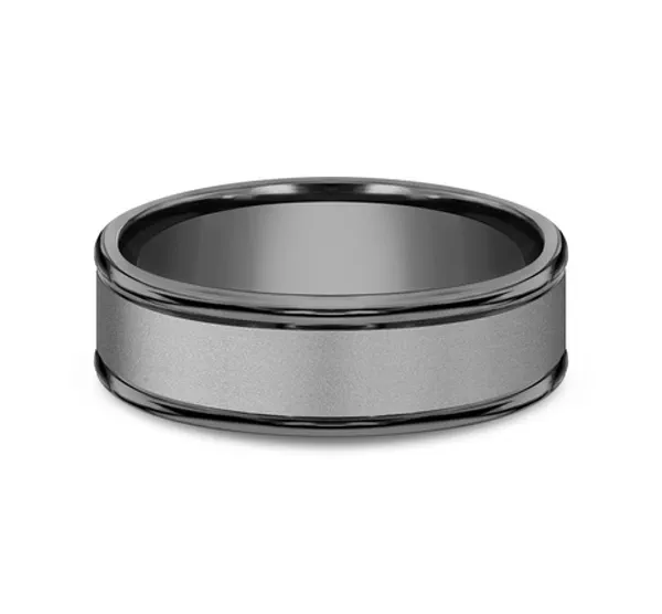 Sandblasted Tantalum Comfort-Fit Band (7mm)