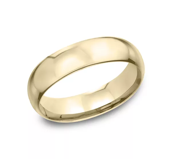 Low Dome Comfort-Fit Polished Band (6mm)