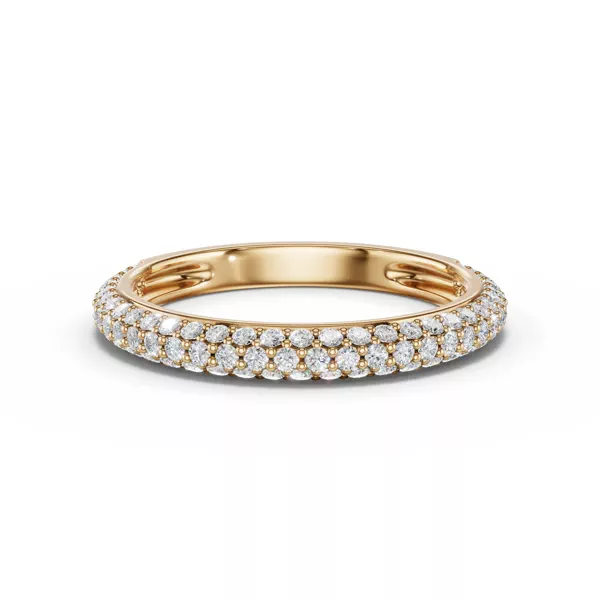 Selora Rolled Pavé Band