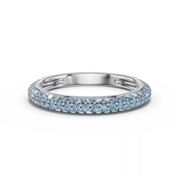 Selora Fancy Blue Lab Diamond Rolled Pavé Band