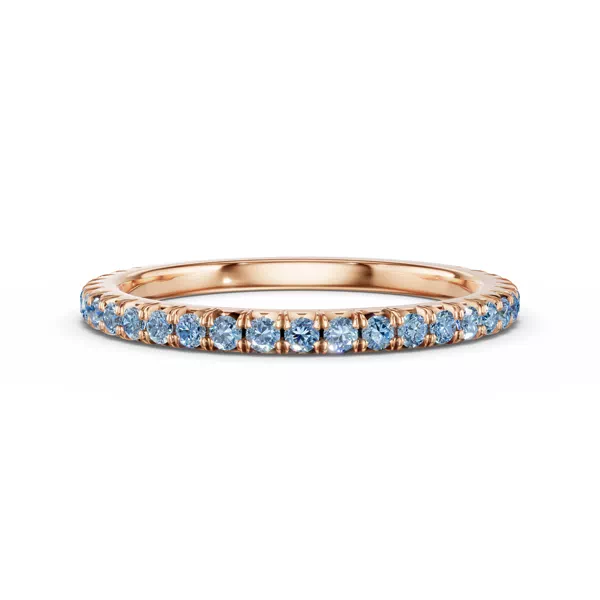 Lumina Fancy Blue Lab Diamond French Pavé Band (1/3 ct. tw.)